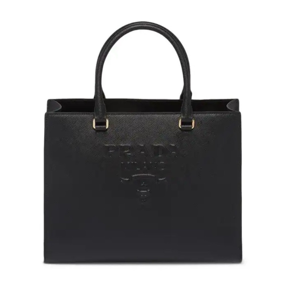 RARE Prada Large Black Saffiano Lux Leather Tote Bag